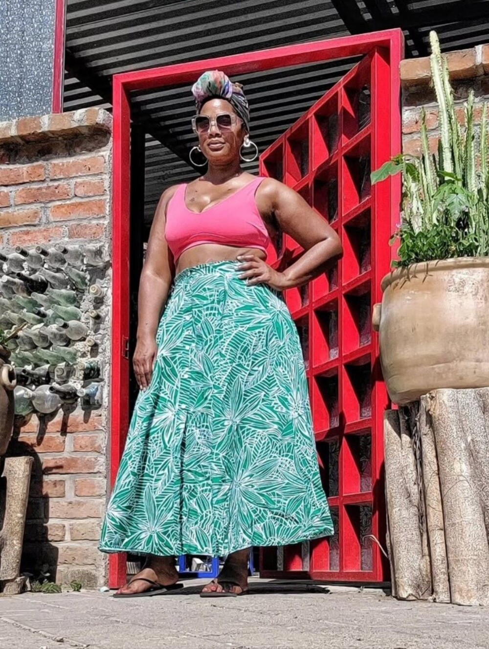 Tabitha Brown for Target Linear Floral Print Skirt